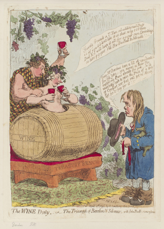 The wine duty; - or - the triumph of Bacchus & Silenus; with John Bulls remonstrance by James Gillray, James Gillray