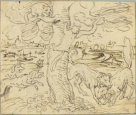 The fable of the fox and cat, Marcus Gheeraerts the Elder