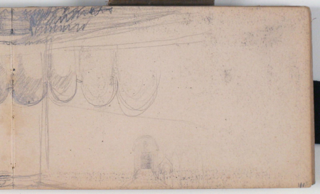 Pillared courtyard interior with well - continued, Niels Larsen Stevns, 1896