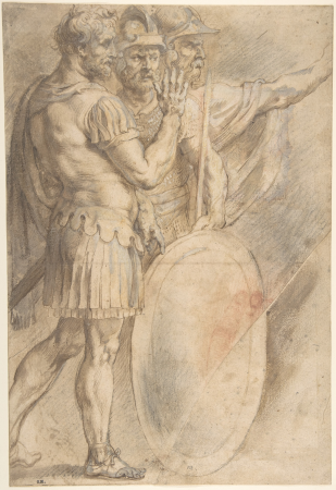 Three Warriors after Raphael, Peter Paul Rubens