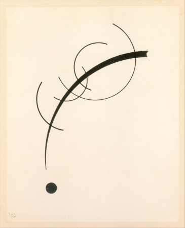 Free Curve to the Point - Accompanying Sound of Geometric Curves, Wassily Kandinsky, 1925