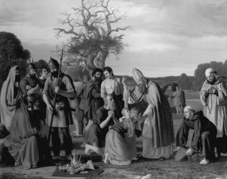 Bishop Rembert redeems Christian prisoners from pagans, Johan Peter Raadsig, between 1821 and 1837