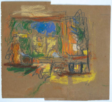 Look through a window into a room, Édouard Vuillard