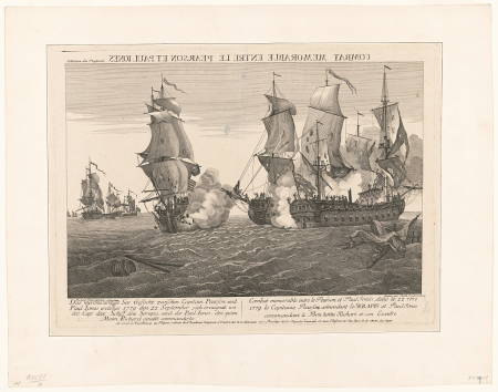 Combat memorable entre le Pearson et Paul Jones LCCN00651172, Richard Paton, between 1779 and 1790