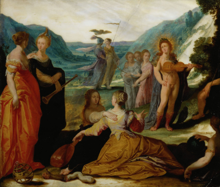 Apollo and the Muses, Bartholomeus Spranger, after 1590