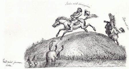 Andrássy Manó karikatúra - Széchenyi pályafutása, Manó Andrássy, circa 1840