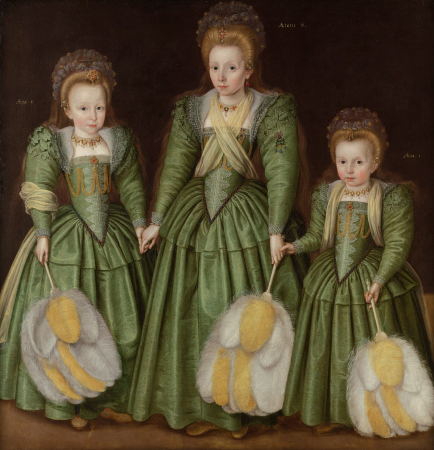 Portrait of the Three Egerton Sisters by Marcus Gheeraerts the younger, Marcus Gheeraerts the Younger, circa 1601