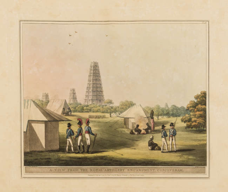 A view from the Royal Artillery encampment Conjeveram, 1805