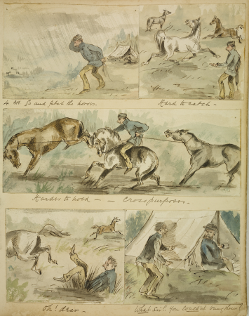 4 a.m. go and fetch the horses-hard to catch-harder to hold-cross purposes-What sir!! You couldn't bring them? (12292120556)