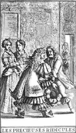 Frontispiece Les précieuses ridicules 1682, circa 1682