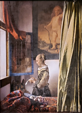 Girl reading a letter at the open window, Johannes Vermeer
