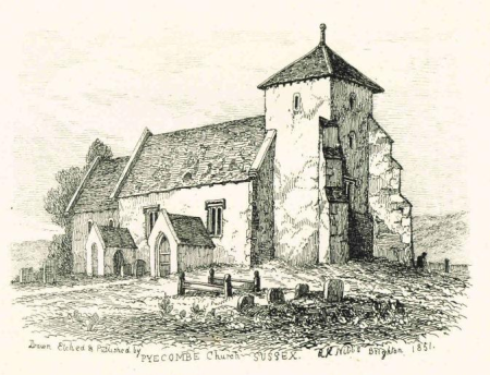 Pyecombe Church, R. H. Nibbs, Richard Henry Nibbs, Published 1851