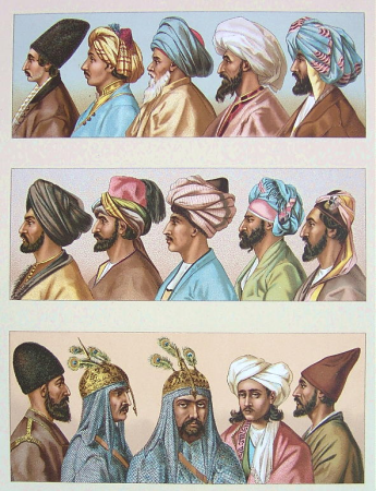 Turbans 1, Auguste Racinet, between 1876 and 1888