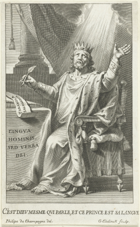 Koning Salomon, RP-P-BI-7475X, Gérard Edelinck, between 1666 and 1707