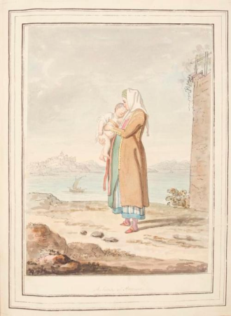 A Nurse of Procida, leaf from 'A Collection of Dresses by David Allan Mostly from Nature', 1776