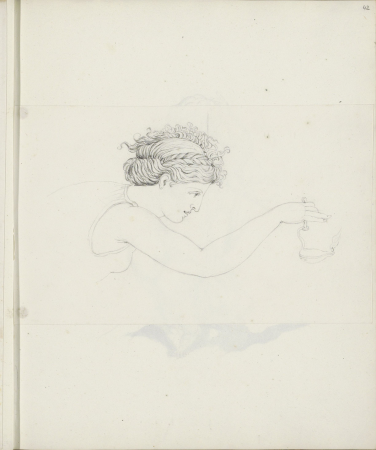 Vrouw met een olielamp in haar hand, RP-T-1997-18-41(R), Elisabeth Kemper, between 1816 and 1852