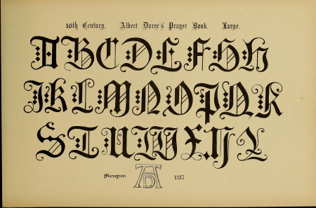 The signist's book of modern alphabets, plain and ornamental, ancient and mediæval, from the eighth to the twentieth century, with numerals (1906) (14583821609), Albrecht Dürer