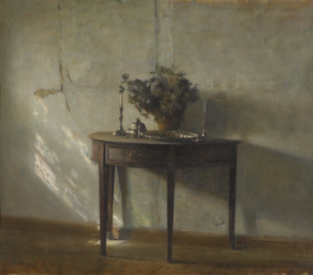 Interior with console table., Carl Holsøe, between 1881 and 1935
