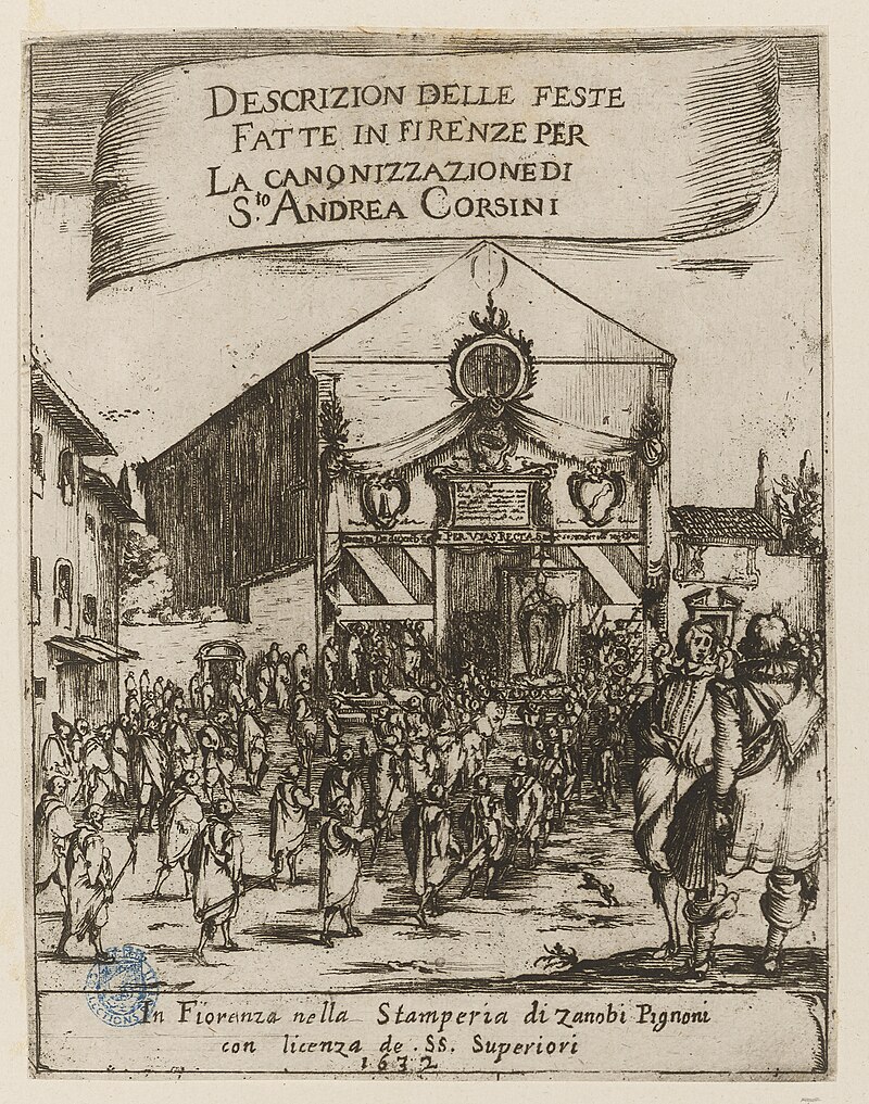 Frontispice. Frontispice d'une suite de 20 pièces, GDUT1913, Stefano della Bella, En 1632