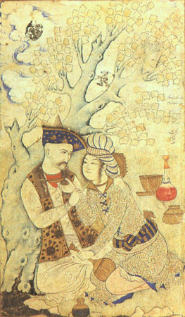 Shah Abbas and Wine Boy, Muhammad Qasim