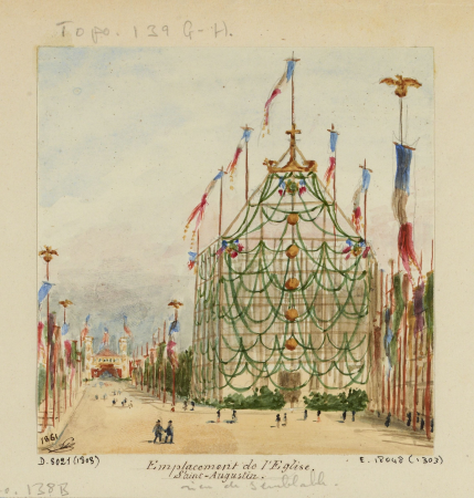 Fête donnée à l'emplacement de l'église Saint-Augustin, D.8021(1303)(4), Léon Leymonnerye, En 1861