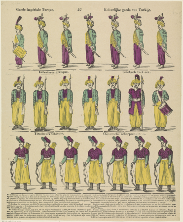 Garde impériale Turque Keizerlijke garde der Turkijë (..) (titel op object), RP-P-OB-201.991, Philippus Jacobus Brepols, between 1800 and 1833