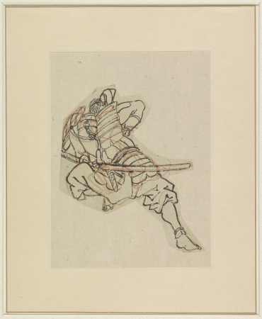 Samoerai in harnas, RP-T-1950-473, Utagawa Kuniyoshi, between 1808 and 1861