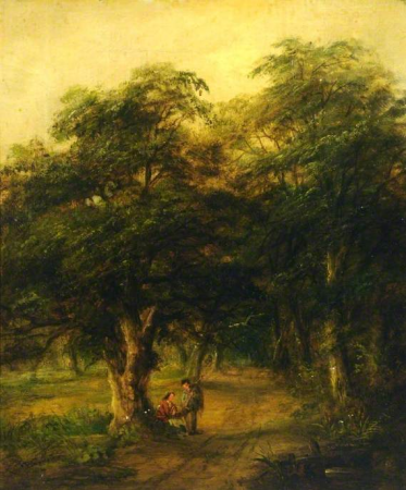 A Wooded Glade, Robert Burrows, between 1840 and 1883