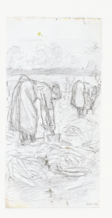 Twee vrouwen werkend op het land, RP-T-1979-307(V), Jozef Israëls, between 1834 and 1911