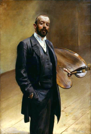 Self-portrait with palette, Jacek Malczewski, 1892