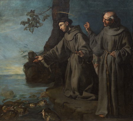 St. Anthony Preaching to the Fishes (c. 1630) - attributed to Francisco de Herrera the Elder (Detroit Institute of Arts), circa 1630