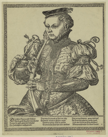 Cornett, by Tobias Stimmer 2, between 1570 and 1577