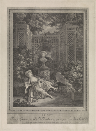 Middagrust (Le Midi) Middagrust Le midi (titel op object), RP-P-OB-52.613, circa 1765