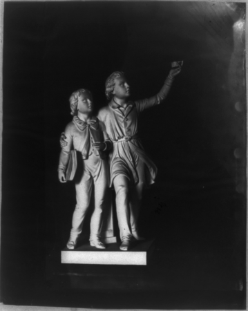 Detail of "Progress of Civilization" east pediment of the Senate wing, U.S. Capitol LCCN2009631431, 1863