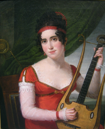 Classical Empire Portrait of a Lady with Lyre, Robert Lefèvre, circa 1810