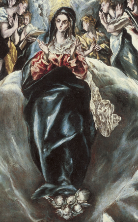 The Virgin of the Immaculate Conception (detail), El Greco, between 1608 and 1614