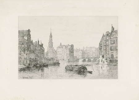 Gezicht op de Munttoren in Amsterdam, RP-P-OB-59.046, Johan Conrad Greive, between 1847 and 1891