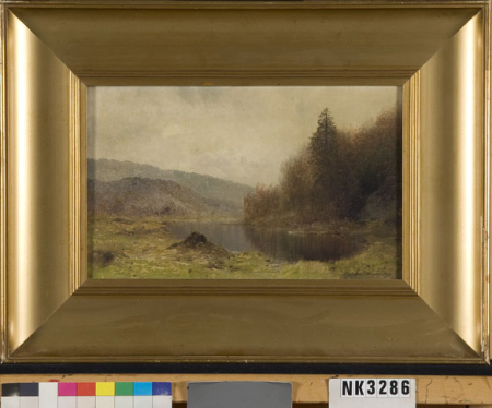 Berglandschap met vijver, Ludvig Skramstad, between 1855 and 1912