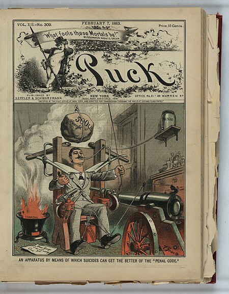 An apparatus by means of which suicides can get the better of the "penal code" - F. Graetz. LCCN2012645445, Friedrich Graetz, 1883
