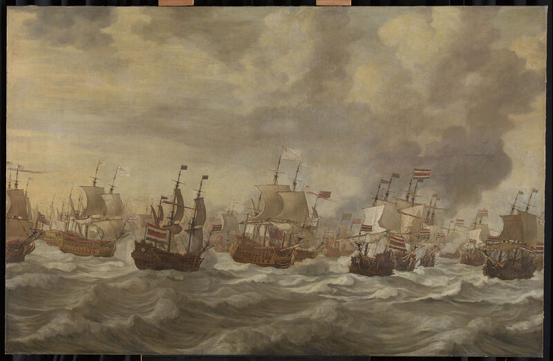 Episode from the Four Days Battle, 11-14 June 1666, in the Second Anglo-Dutch War (1665-1667), between 1666 and 1693