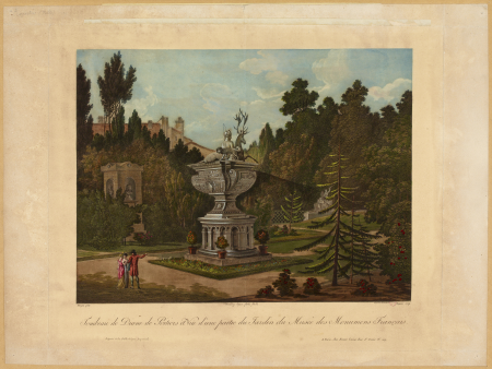 Tombeau de Diane de Poitiers et vue d'une partie du jardin du musée des monuments français. G.17076(2), En 1810