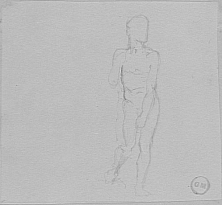 Study of a Man for Moses in View of the Promised Land, Gustave Moreau