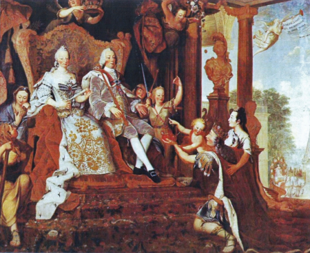 Alegoria à Aclamação do Rei D. José I (c. 1750) - atribuido a Joana do Salitre, circa 1750
