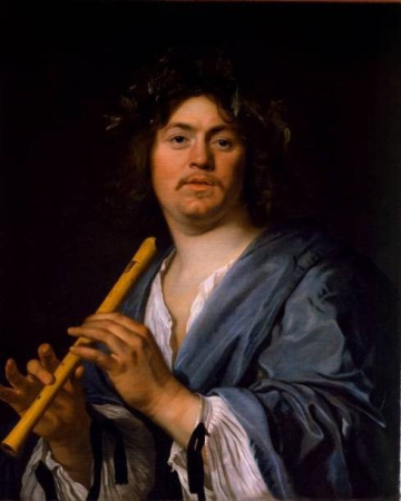Portrait of a Flute Player, Bartholomeus van der Helst, between 1665 and 1668