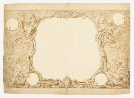 Design for an Ornamental Border, Used for the Surround to the General Chart in John Pine's "Tapestry Hangings in the House of Lords" (published 1739), Hubert-François Gravelot, ca. 1739