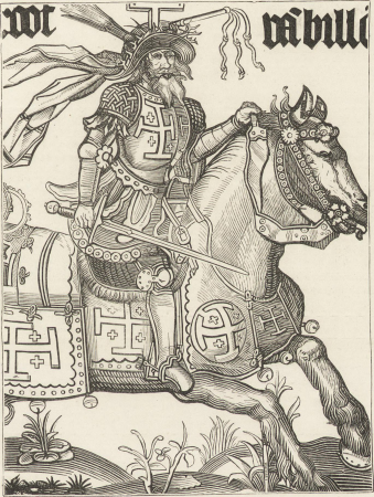 Godefroy de Bouillon, crowned with the Instruments of our Lord's Passion, 1870