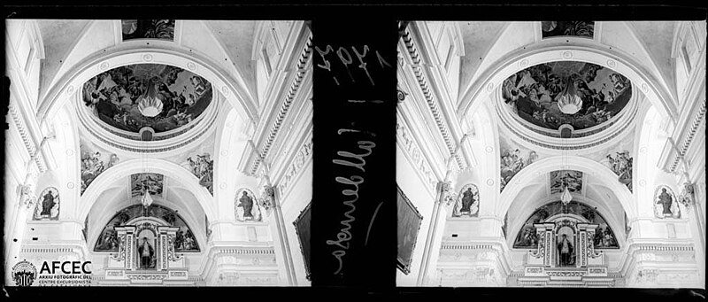 Paintings on the ceiling of the Valldemossa monastery, circa 1920