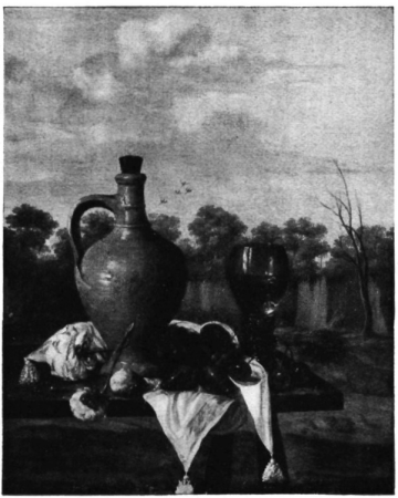 Still life with a stoneware jug, Abraham Susenier