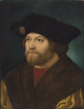 Portrait of a gentleman, traditionally identified as Damião de Góis (1502-1574), Philip Galle, between 1587 and 1600