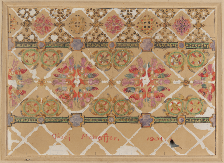 Design of the painted decoration of the vault of the Cathedral of the Assumption of the Blessed Virgin Mary in Płock, Józef Mehoffer, 1901